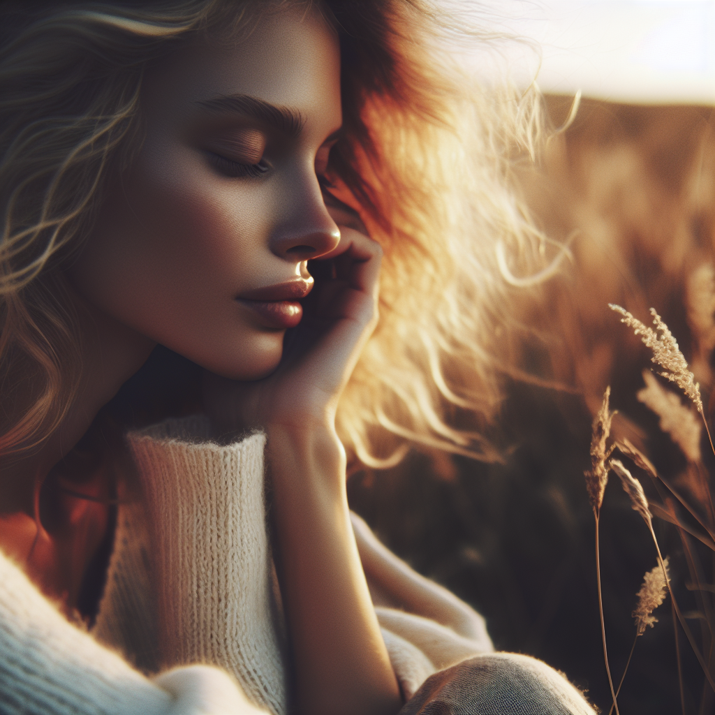**Prompt para DALL-E 3:**

1. **Estilo:** Foto realista com luz natural suave, um toque cinematográfico.
2. **Cena:** Um momento real e não posado. Evite sorrisos falsos.
3. **Emoção:** Transmita calma, reflexão, vulnerabilidade ou superação, dependendo do tema.
4. **Cores:** Priorize tons pastéis, terrosos e quentes.
5. **Elementos a evitar:** SEM texto, SEM palavras, SEM letras, SEM marcas d'água.